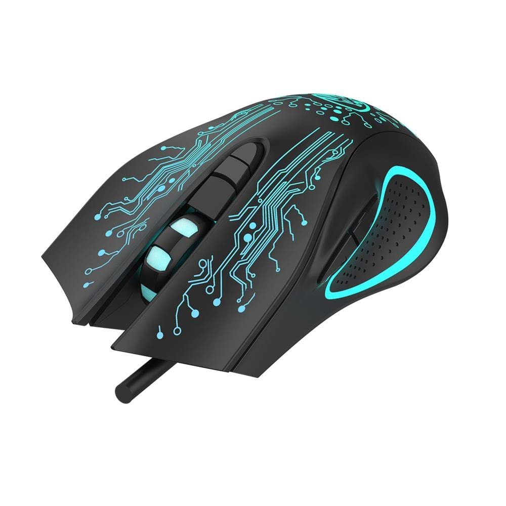 Hytech HY-X8 3200dpı RGB 6 Button Eagle Siyah Gaming Oyuncu Mouse (1.5 Metre Kablo Uzunluğu)