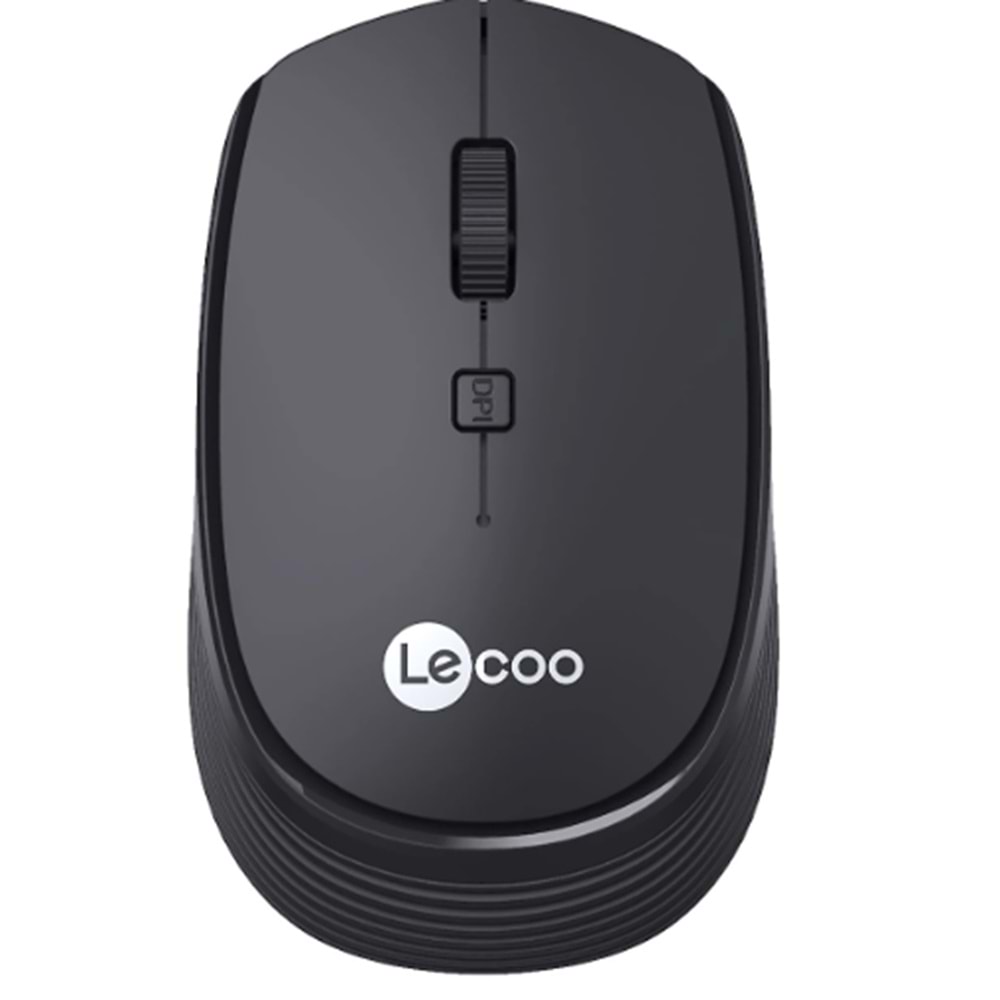 Lecoo WS202 Siyah 800-1200-1600DPI 2.4Ghz Optik Kablosuz Mouse (Pil Var)