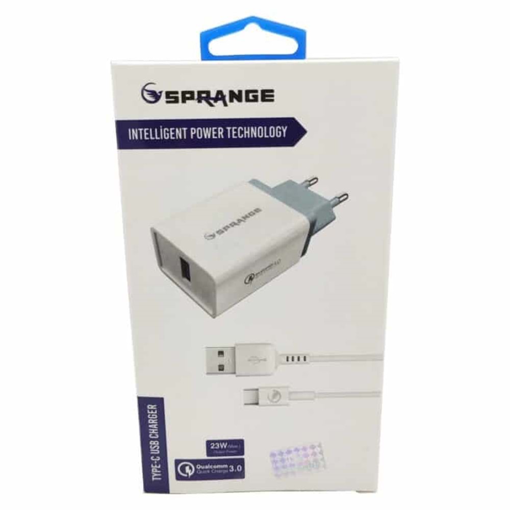 23W 3,0 Quick (Type-c) Usb Şarj Aleti Sprange T-30