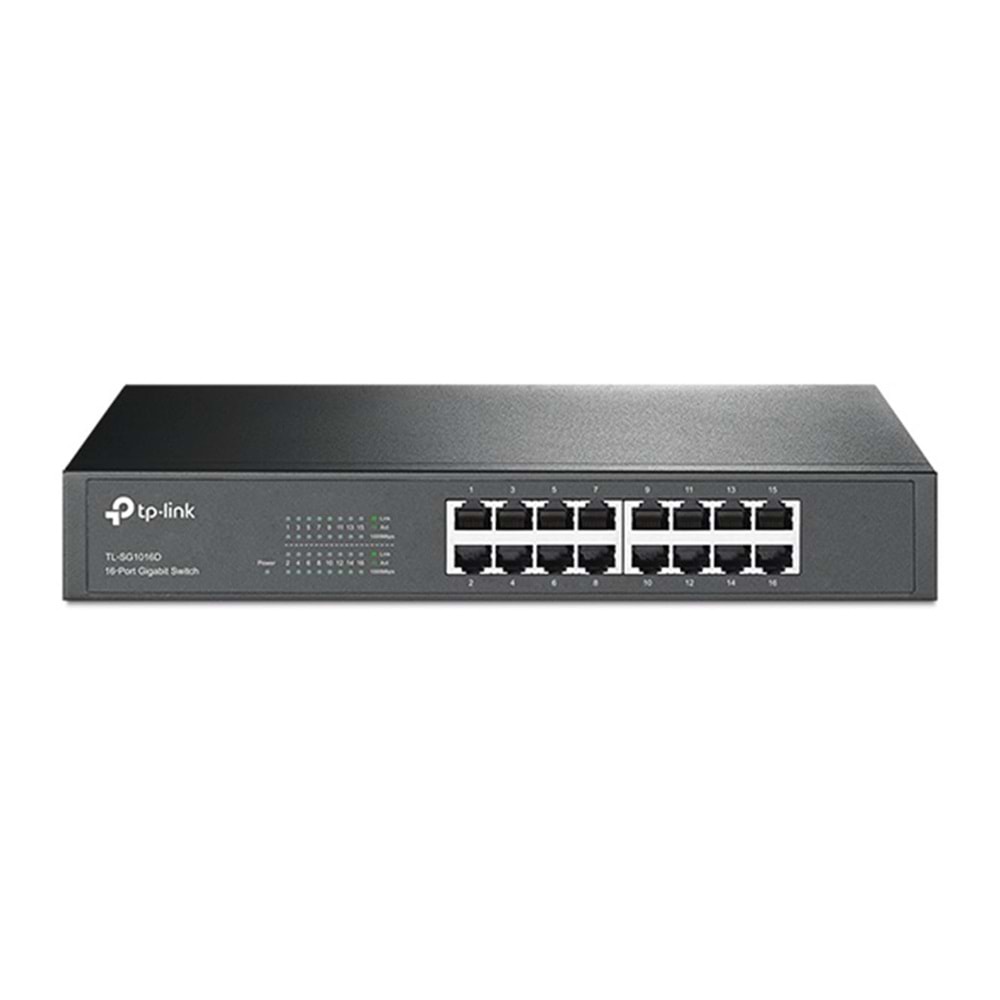 Tp-Link TL-SG1016D 16 Port 10/100/1000 Mbps Switch Çelik Kasa Rack Mount