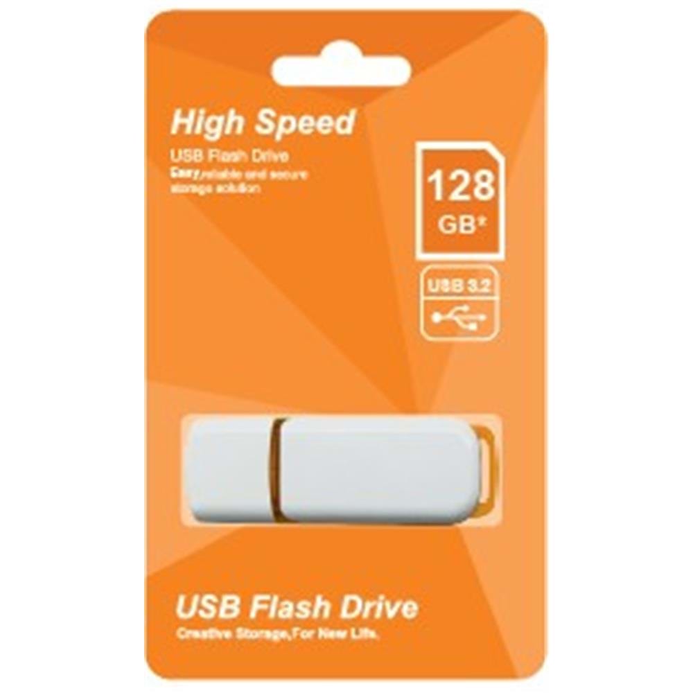 Elba 128GB Plastik Beyaz-Turuncu3.2USBFlash Bellek