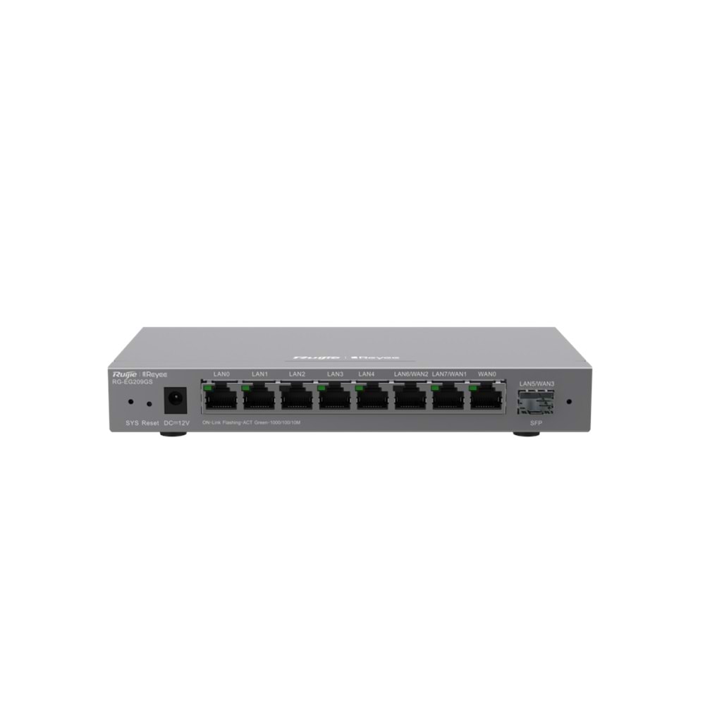 Ruijie-Reyee RG-EG209GS 8 Port 10/100/1000Mbps+1Port SFP 200 Kullanıcı Yönetilebilir Router