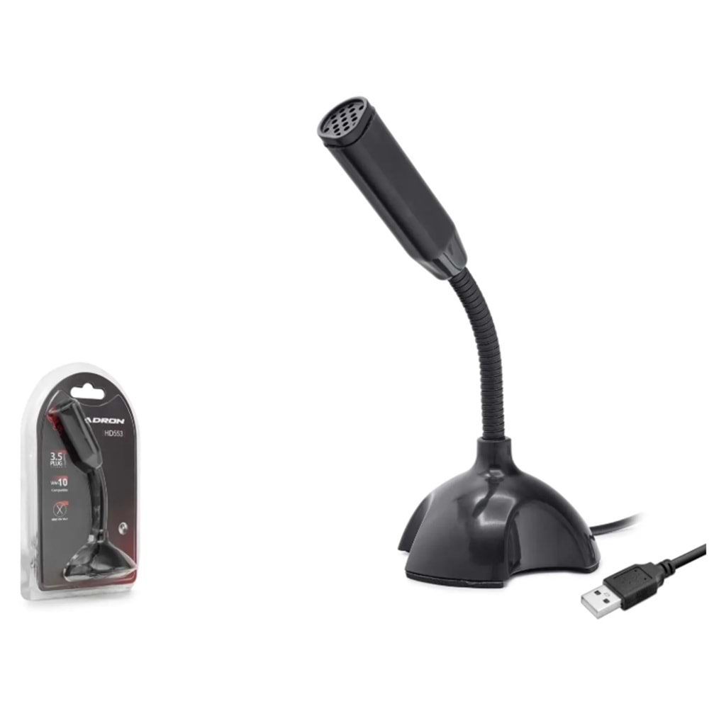 HADRON HDX2751 BİLGİSAYAR MİKROFONU USB SİYAH