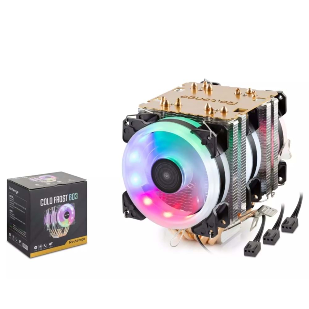 REVENGE CF603 LCYC CPU FAN COMBO KULE AMD INTEL 3LÜ RGB SILVER