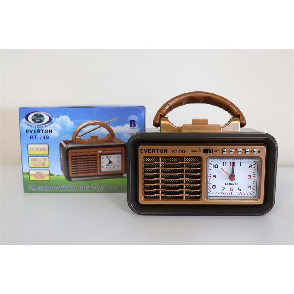 Everton Rt-749 Bluetooth Fm/Usb/Tf/Aux Şarjlı Nostaljik Radyo