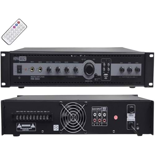 HEPA MERZ HM-3002 ANFİ 3 BÖLGE 300W