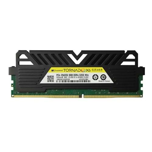 8 GB DDR4 3200MHZ TWINMOS TORNADO SOĞUTUCULU DT TMMDD48GB3200DKBX6