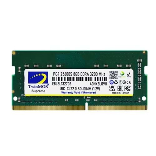 8 GB DDR4 3200MHZ TWINMOS NB MDD48GB3200N