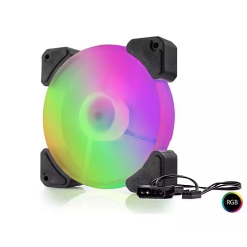 HADRON HDX1518 KASA FANI PERFORMANS 4PIN 12CM RGB SİYAH