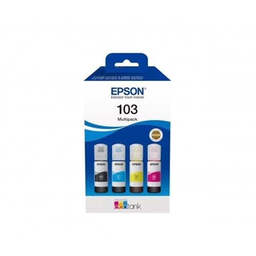Epson 103 Cyan/Magenta/Yellow/Black Mavi/Kırmızı/Sarı/Siyah T00S6 4lü Multipack Kartuş